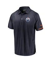 Fanatics Men's Navy Edmonton Oilers Authentic Pro Rink Side Polo Shirt