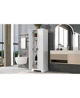 Bathroom standing storage cabinet with 3 drawers and 1 door-White