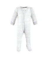 Touched by Nature Baby Boys Organic Cotton Sleep and Play Endangered Safari, 0-3 Months