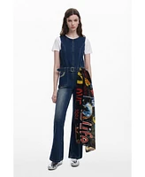 Desigual Women's Cat letters scarf