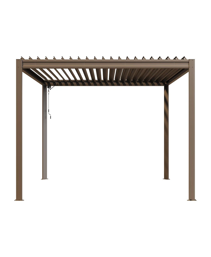 Mondawe 10x10FT Louvered Pergola Outdoor Aluminum
