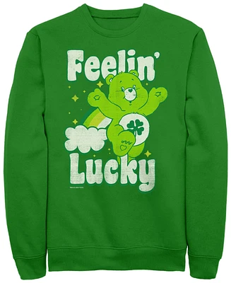 Care Bears Men's Lucky Crew Fleece Pullover Sweatshirt