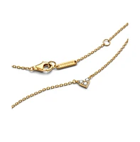 Pandora Gold-Plated Triple Stone Heart Collier Pendant Necklace