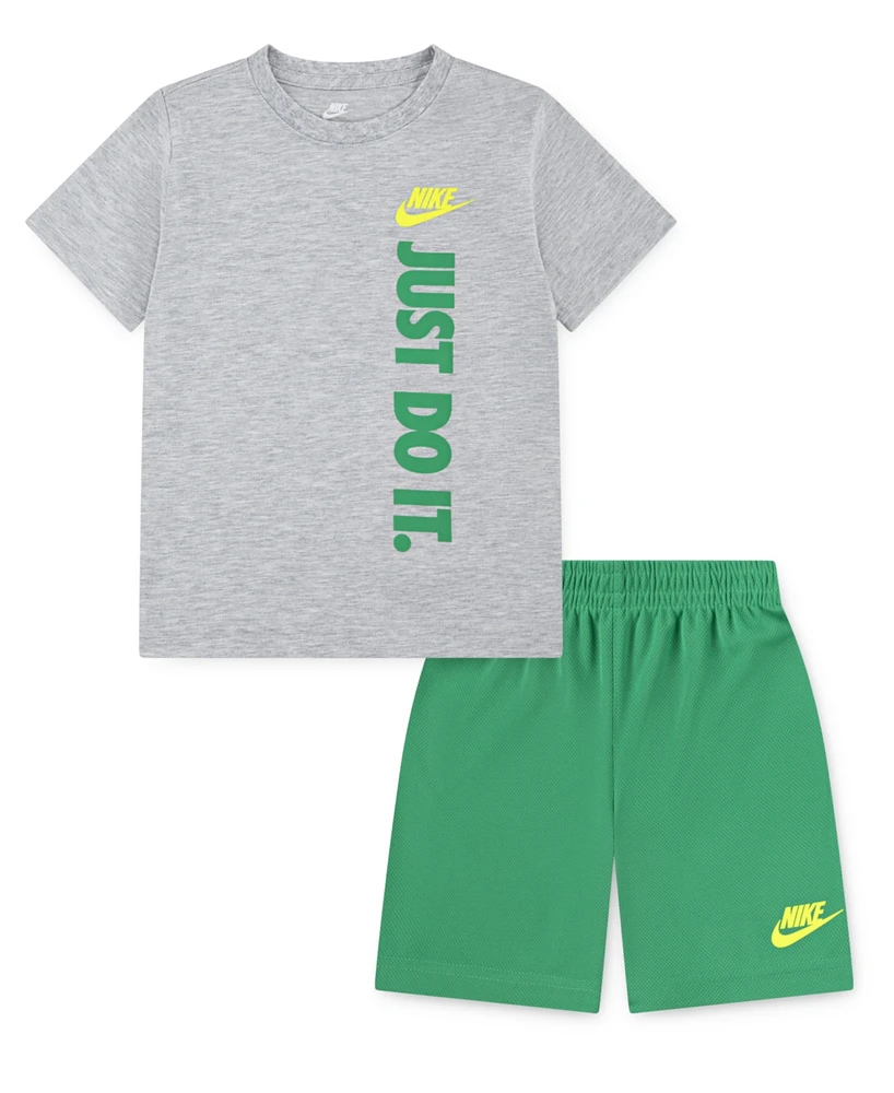 Nike Little Boys Just Do It T-shirt and Shorts, 2 Piece Set