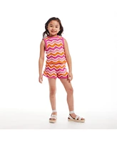 Andy & Evan Toddler Girls Toddler/Child Crochet Scallop Top Shorts Set