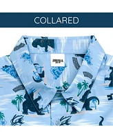 Godzilla Toddler Boys Matching Family Hawaiian Button Down Dress Shirt