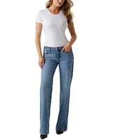 Guess Women's Embellished Logo Short-Sleeve T-Shirt