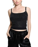 Guess Women's Khloe Rhinestone Sweater Tank Top
