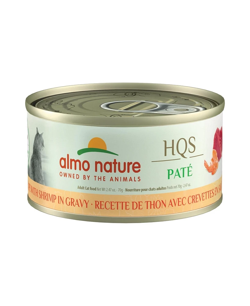 Hqs Pate' Cat 24pk (2.47oz): Tuna Recipe W/ Shrimp In Gravy