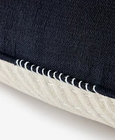 Oake Pick Stitch Decorative Pillow, 22" x 22", Exclusively at Macy's