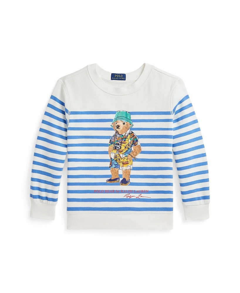 Polo Ralph Lauren Toddler and Little Boys Bear Striped Fleece Sweatshirt