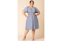 Kiyonna Plus Crystal Cove Cocktail Dress with Pockets