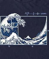 Design By Humans Men's The Great Fibonacci Wave Short Sleeve T-Shirt