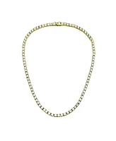 White Gold Plated And 14k Gold Plated Cubic Zirconia 3MM Tennis Necklace