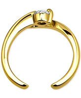 Giani Bernini Cubic Zirconia Bypass Adjustable Toe Ring Sterling Silver (also 18k Gold-Plated Silver), Exclusively at Macy's