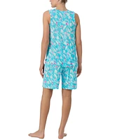 Ellen Tracy Women's Sleeveless Bermuda Pajama Set