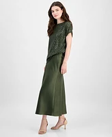Anne Klein Women's Bias-Cut Flared Pull-On Skirt