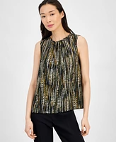 Anne Klein Women's Round Neck Sleeveless Top