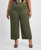 Anne Klein Plus Pull-On High-Rise Pants