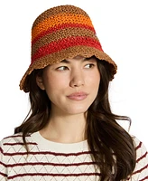 Steve Madden Scallop-Edge Crochet Striped Cloche