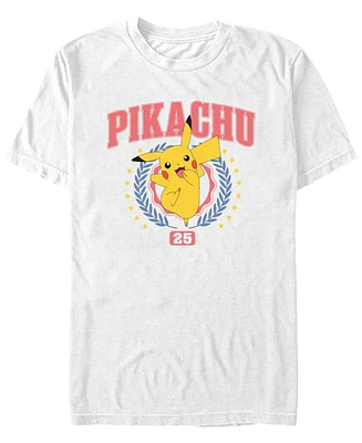 Pokemon Men's Pikachu Collegiate Short Sleeve T-Shirt