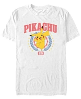 Pokemon Men's Pikachu Collegiate Short Sleeve T-Shirt