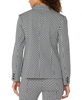 Liverpool Los Angeles Women's Printed One-Button Blazer