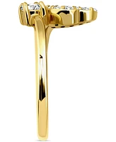 Giani Bernini Cubic Zirconia Open Heart Adjustable Toe Ring, Exclusively at Macy's