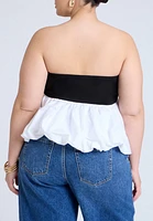 Eloquii Plus Peplum Tube Top