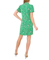 CeCe Women's Short-Sleeve Printed Knit Polo Dress