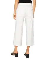 Liverpool Los Angeles Women's Belted Cropped Wide-Leg Pants