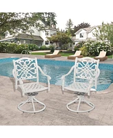 Patio Dinning Swivel Chair Set of 2 Outdoor Swivel Rocker Patio Chairs Bistro Chairs Outdoor Dining Chairs