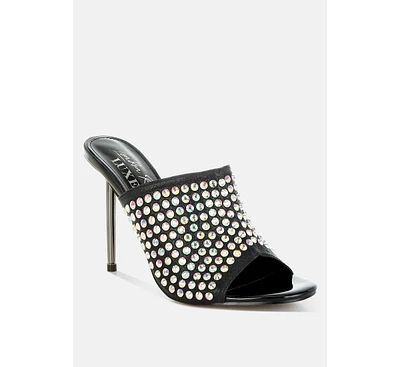 Farasha Ab Rhinestone Slip-On Stiletto Heels