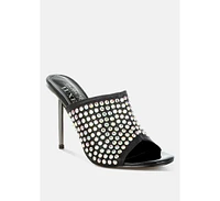 Farasha Ab Rhinestone Slip-On Stiletto Heels