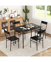 5-Piece Dining Table Set for 4 with Kitchen and Chairs