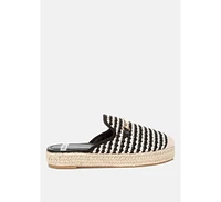 Himari Raffia Slip-On Mules