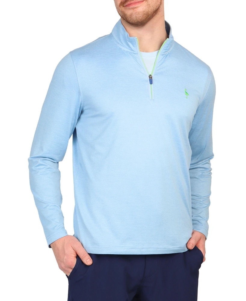 Tailorbyrd Men's Perforated Mesh Performance Quarter Zip