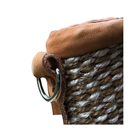 Earth Stripes Handmade Sisal Market Tote Bag