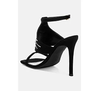 Warda Jeweled Shiny Stiletto Heels