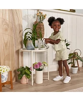 Gerber Toddler Girls 2-Piece Shirt and Shorts Set, Green Leaves, 5T