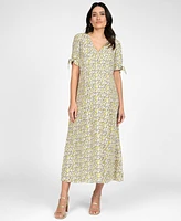 Seraphine Women's Maternity Bow Sleeve Midi Dress