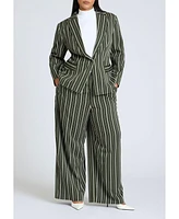 Eloquii Plus Fitted Striped Blazer