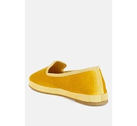 Saba Velvet Round Toe Slip-On Loafers