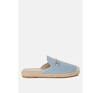 Midori Denim Slip-On Mules