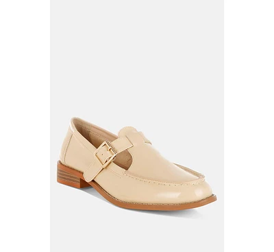 Swenson Patent Pleather Mary Jane Loafers