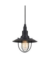 Modern Industrial Pendant Light with Metal Frame for Kitchen or Dining Room