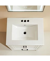 Casainc Fully Assembled 24" Freestanding Single Bathroom Vanity with Top