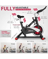 Joroto X2/X2PRO Bluetooth Exercise Bike with 100 Levels Magnetic Resistance, Adjustable Seat & Handlebar, 12.6" Tablet Holder, 280lbs Weight Capacity
