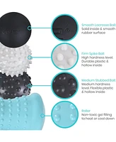 Joroto Massage Ball Set (4 Piece) - Foot Pain Hot Cold Therapy Kit - Plantar Fasciitis, Heel Spur, Sore Muscles, Trigger Point