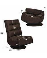 5-Position Folding Floor Gaming Chair